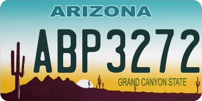 AZ license plate ABP3272