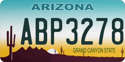 AZ license plate ABP3278