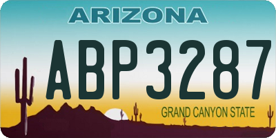 AZ license plate ABP3287