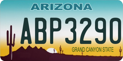 AZ license plate ABP3290