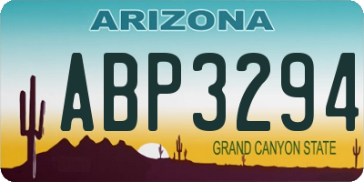 AZ license plate ABP3294