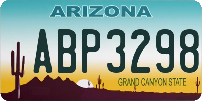 AZ license plate ABP3298