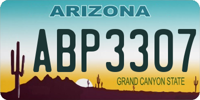 AZ license plate ABP3307