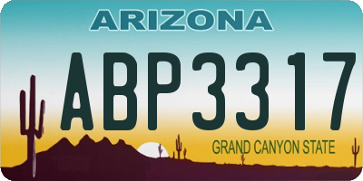 AZ license plate ABP3317