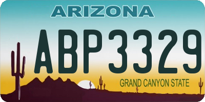 AZ license plate ABP3329