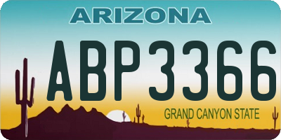 AZ license plate ABP3366