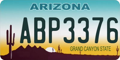 AZ license plate ABP3376
