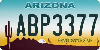 AZ license plate ABP3377