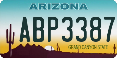 AZ license plate ABP3387