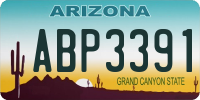 AZ license plate ABP3391