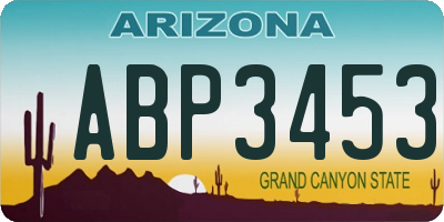 AZ license plate ABP3453