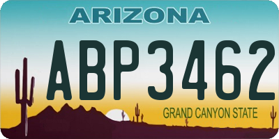 AZ license plate ABP3462