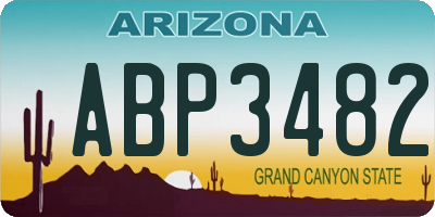 AZ license plate ABP3482