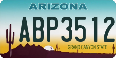 AZ license plate ABP3512