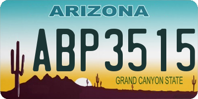 AZ license plate ABP3515