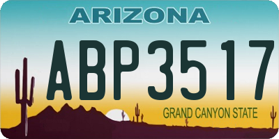 AZ license plate ABP3517