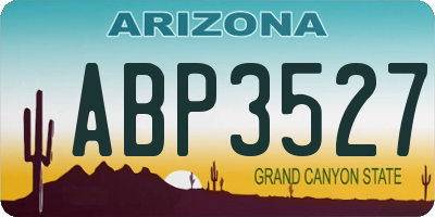AZ license plate ABP3527