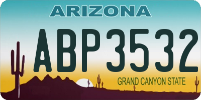 AZ license plate ABP3532