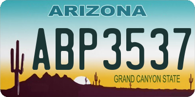 AZ license plate ABP3537