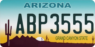 AZ license plate ABP3555