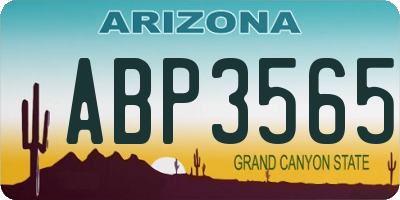 AZ license plate ABP3565