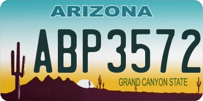 AZ license plate ABP3572