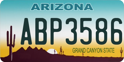 AZ license plate ABP3586