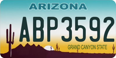 AZ license plate ABP3592