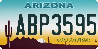 AZ license plate ABP3595