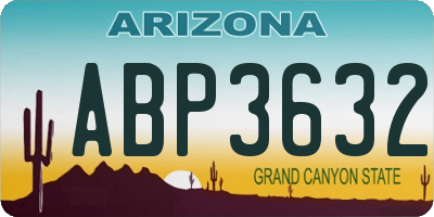 AZ license plate ABP3632