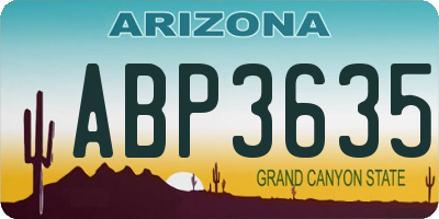 AZ license plate ABP3635