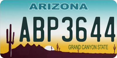 AZ license plate ABP3644