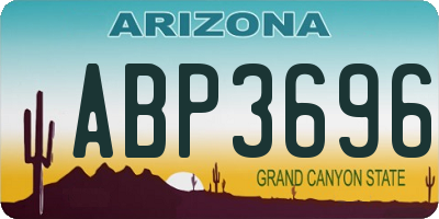 AZ license plate ABP3696