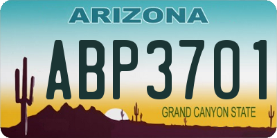 AZ license plate ABP3701