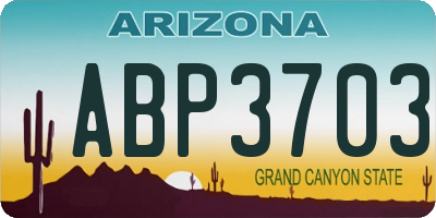 AZ license plate ABP3703