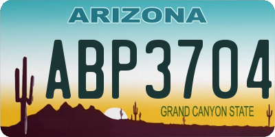 AZ license plate ABP3704