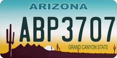 AZ license plate ABP3707