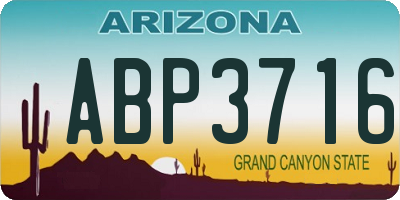 AZ license plate ABP3716