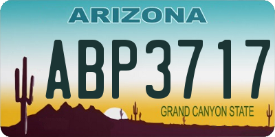 AZ license plate ABP3717