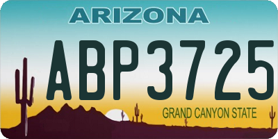 AZ license plate ABP3725