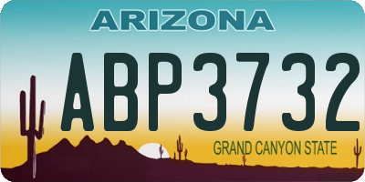AZ license plate ABP3732