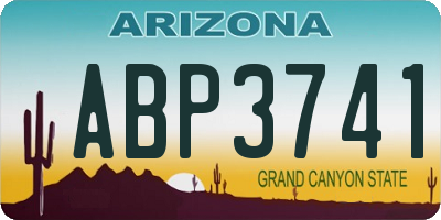 AZ license plate ABP3741