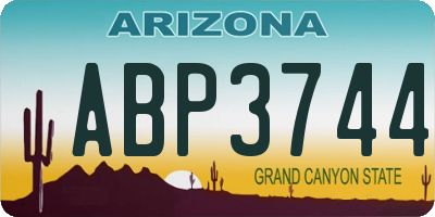 AZ license plate ABP3744