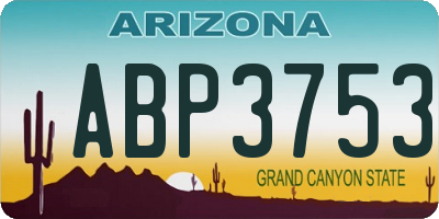 AZ license plate ABP3753