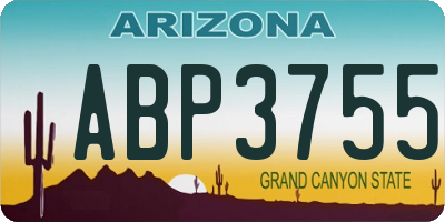 AZ license plate ABP3755