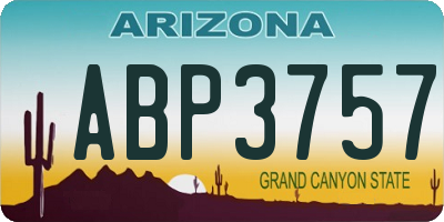 AZ license plate ABP3757
