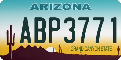 AZ license plate ABP3771