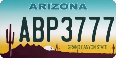 AZ license plate ABP3777
