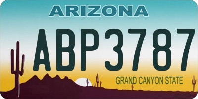 AZ license plate ABP3787