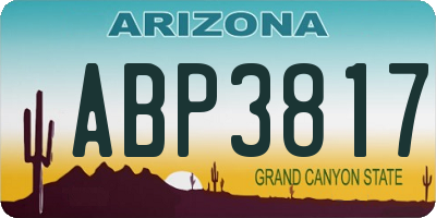 AZ license plate ABP3817